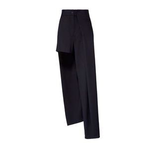 Anthony Vaccarello - Asymmetric Black Pants-Shorts - FR 38